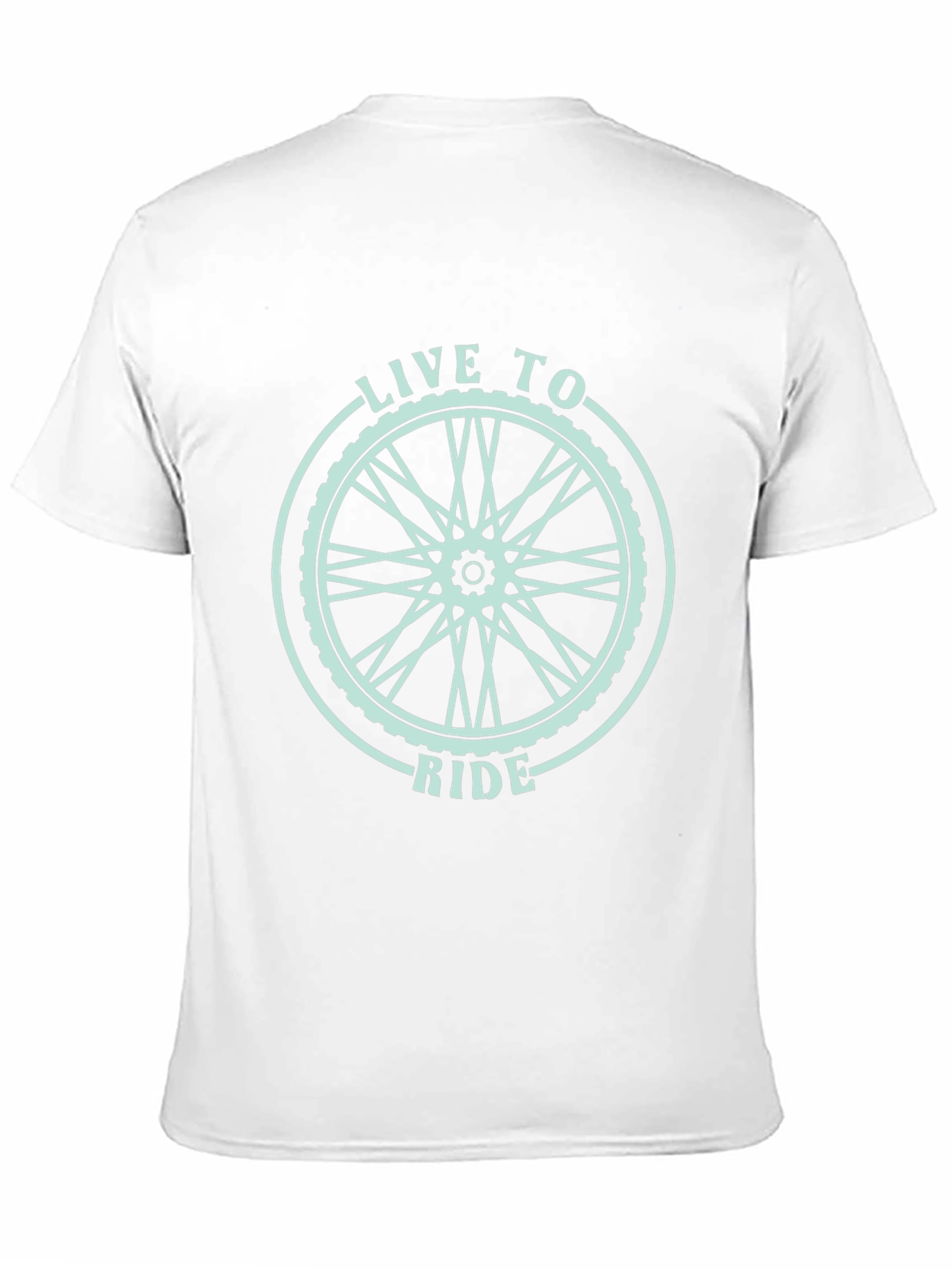 Live to Ride Bicycle Wheel Graphic T-Shirt