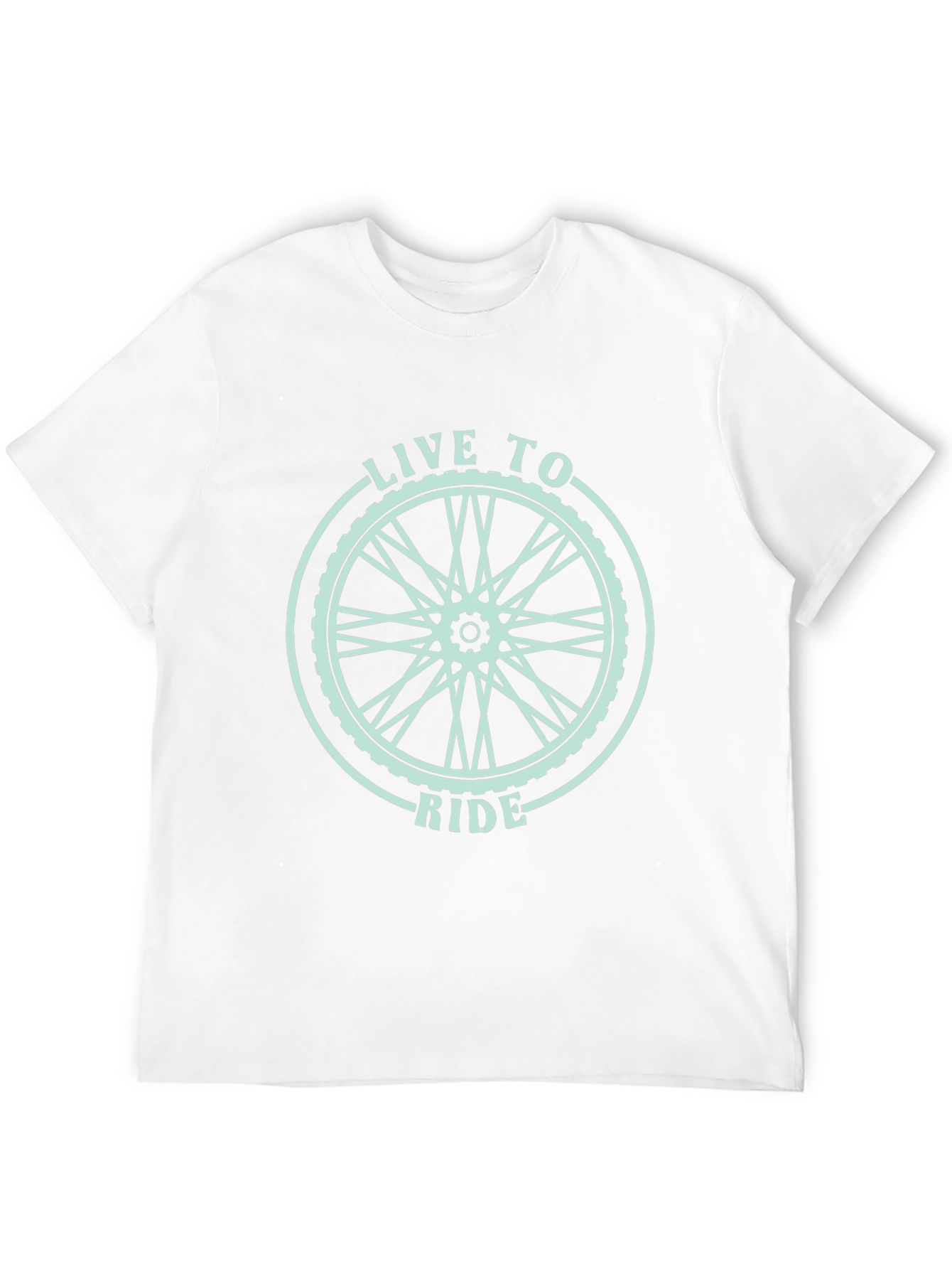 Live to Ride Bicycle Wheel Graphic T-Shirt