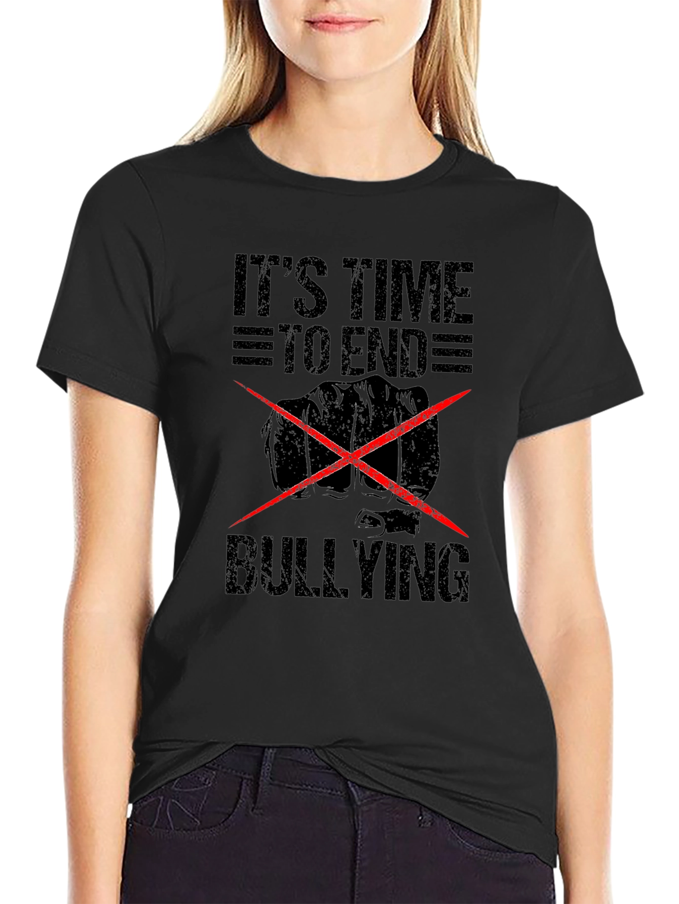 End Bullying T-Shirt - Black Graphic Tee