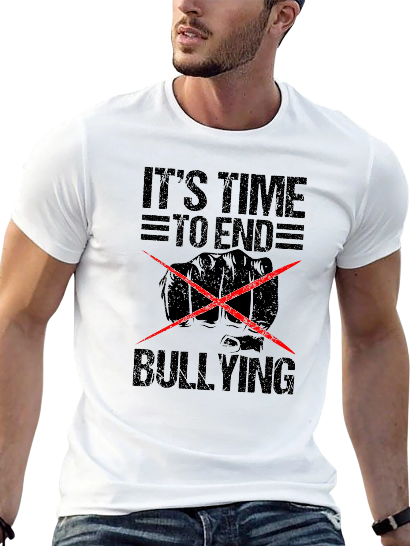 End Bullying T-Shirt - Black Graphic Tee