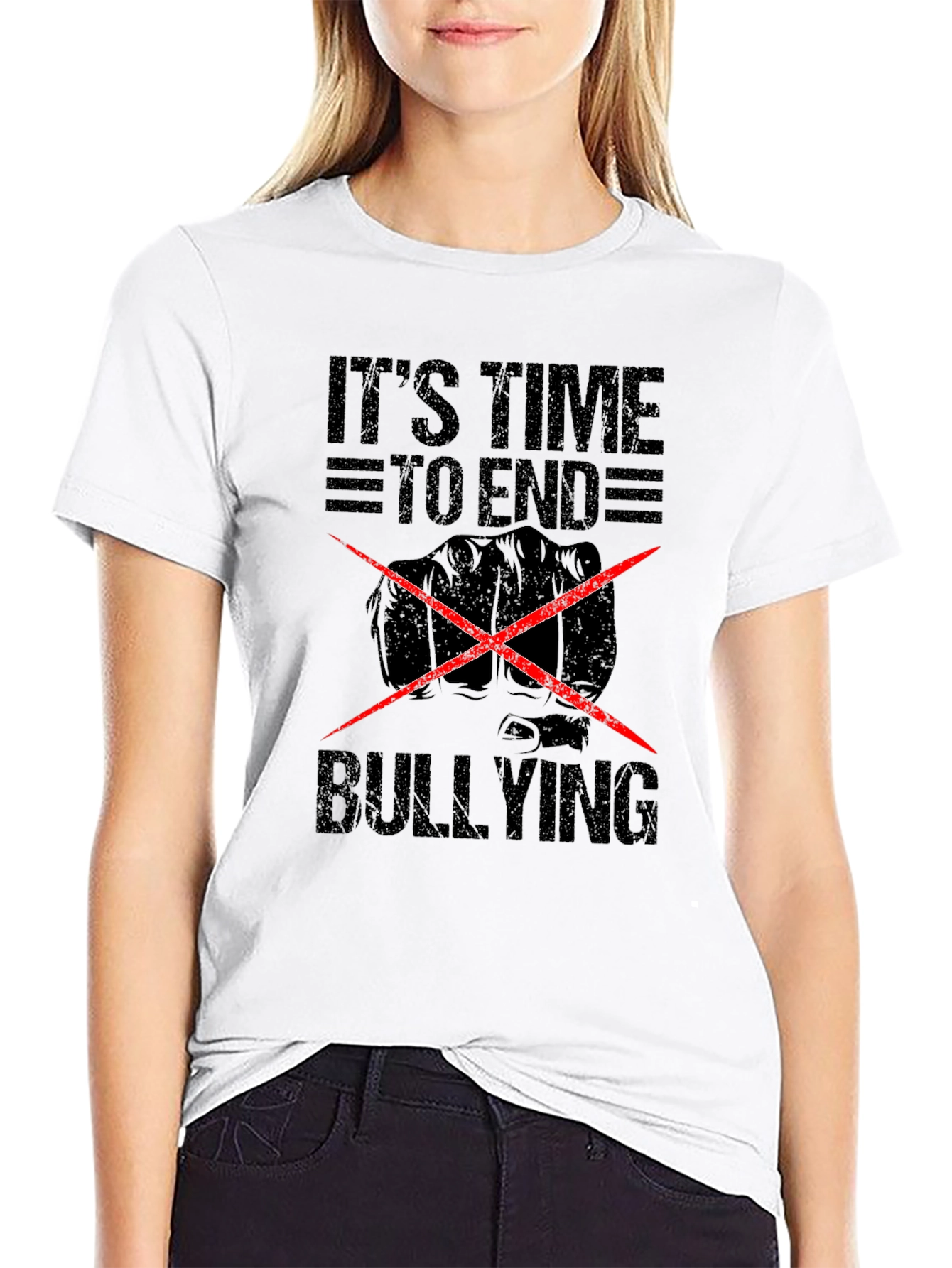 End Bullying T-Shirt - Black Graphic Tee