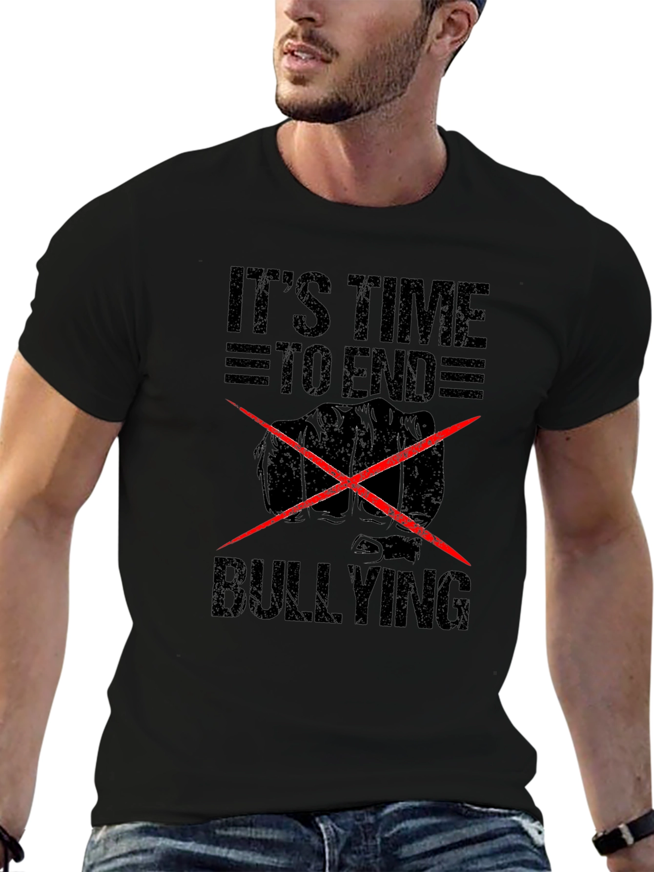 End Bullying T-Shirt - Black Graphic Tee
