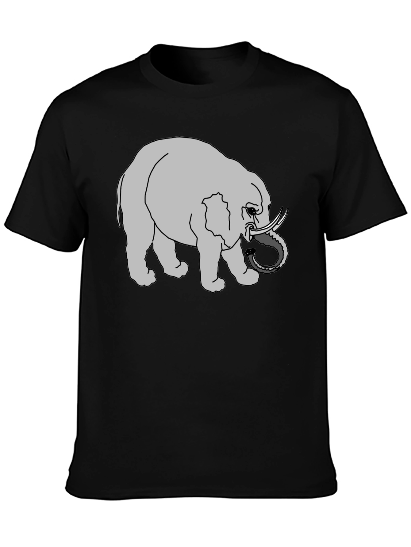 Elephant Graphic Tee - Black Casual Shirt