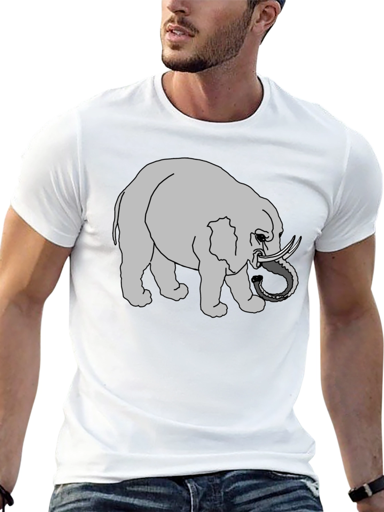 Elephant Graphic Tee - Black Casual Shirt
