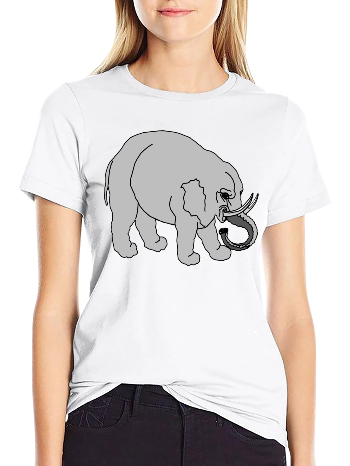 Elephant Graphic Tee - Black Casual Shirt