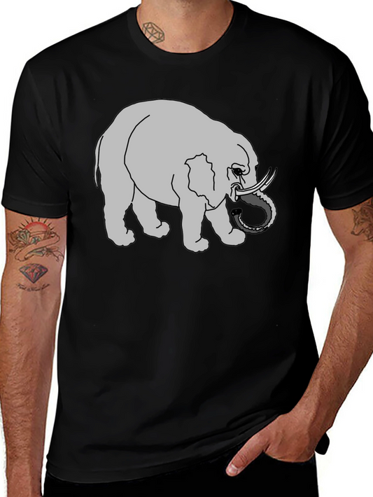 Elephant Graphic Tee - Black Casual Shirt