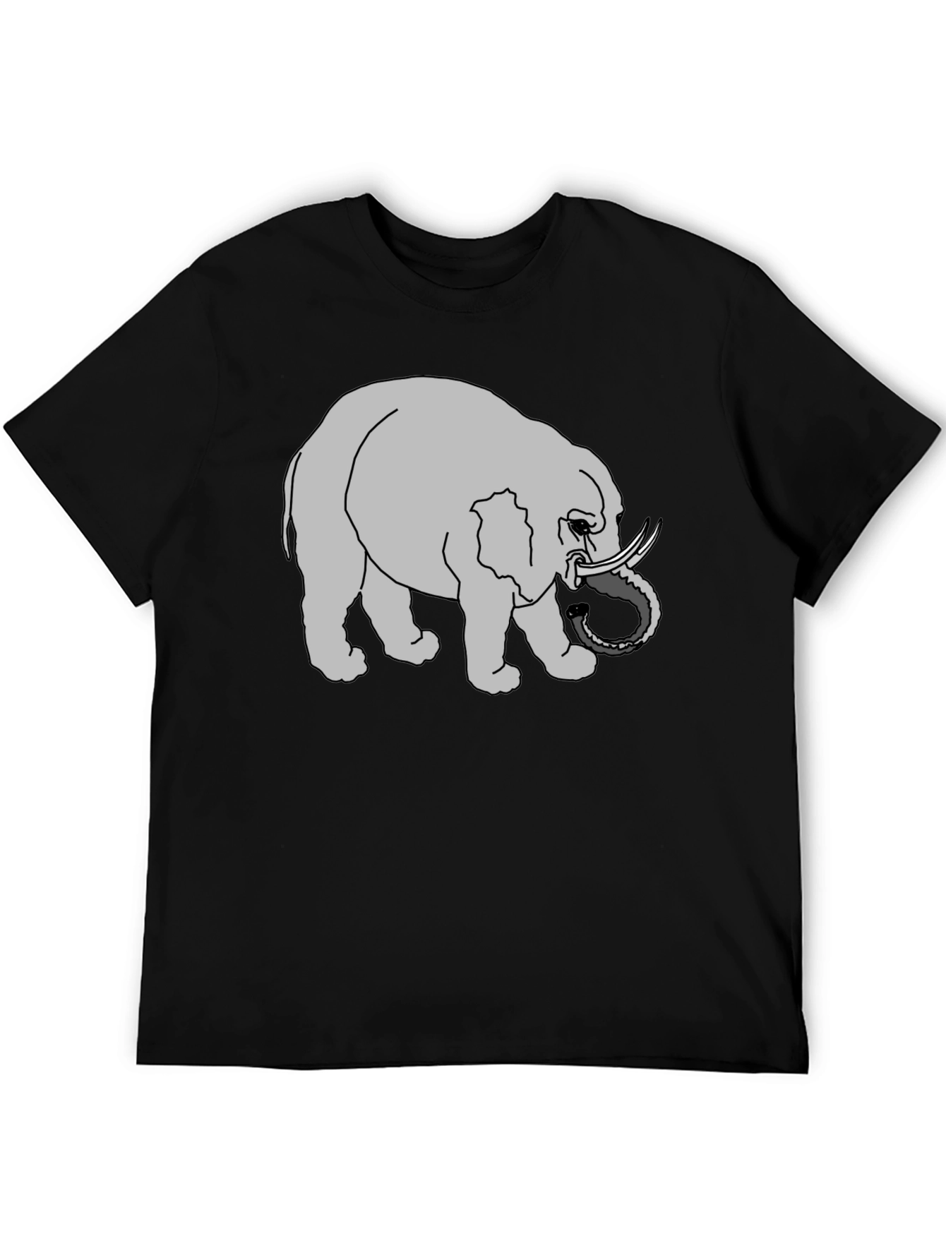 Elephant Graphic Tee - Black Casual Shirt