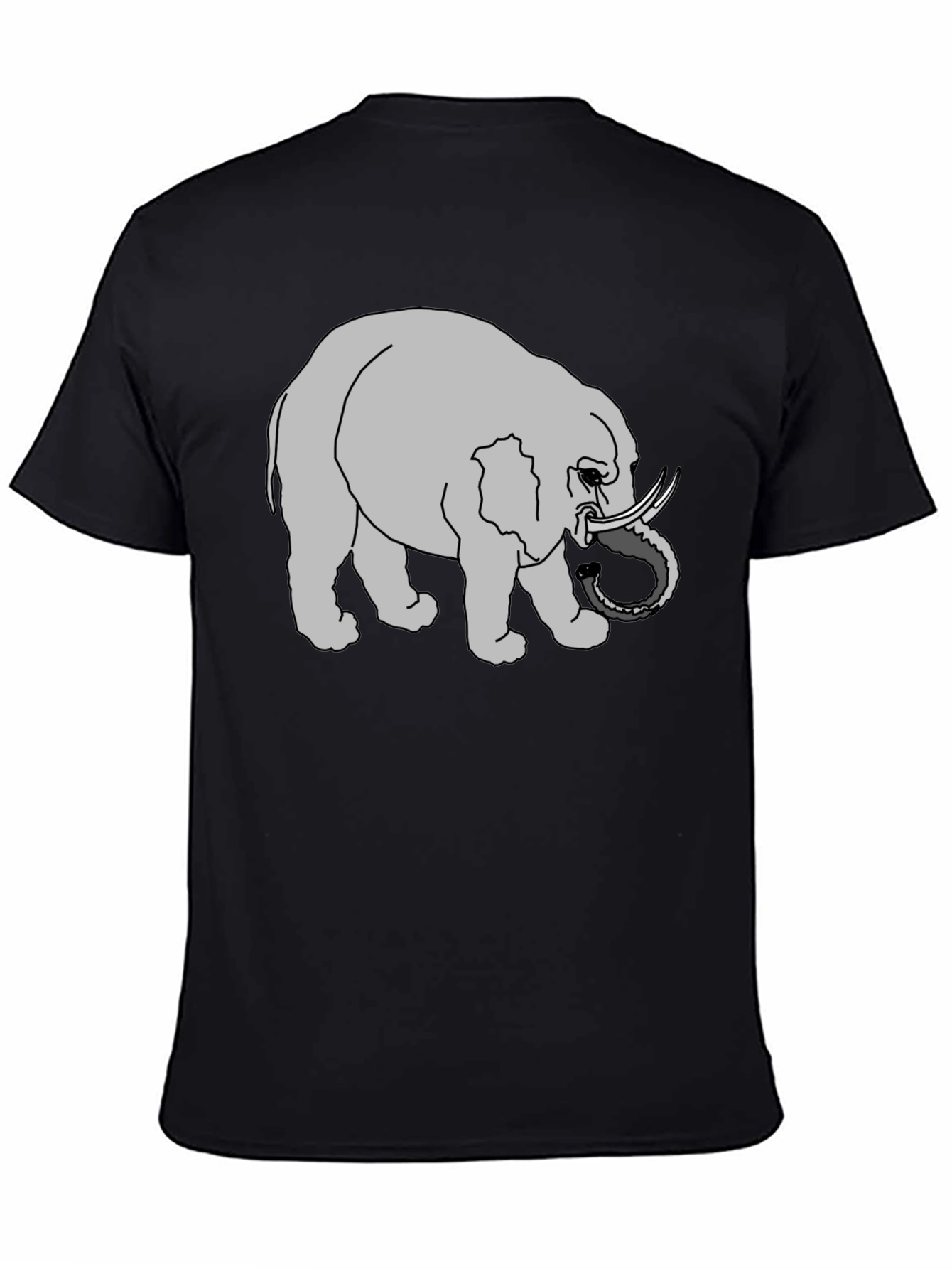 Elephant Graphic Tee - Black Casual Shirt