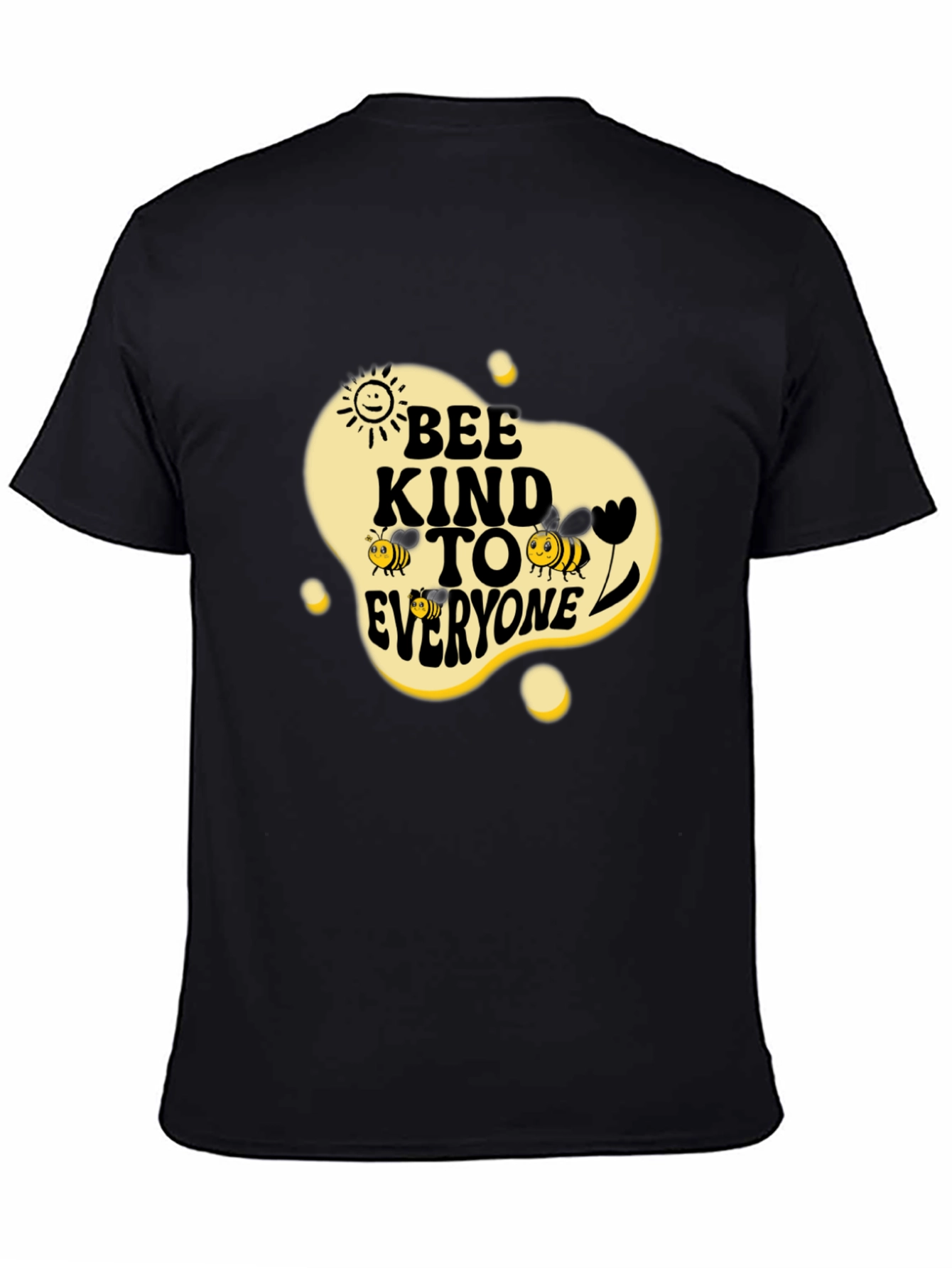 Bee Kind To Everyone Black Graphic Tee