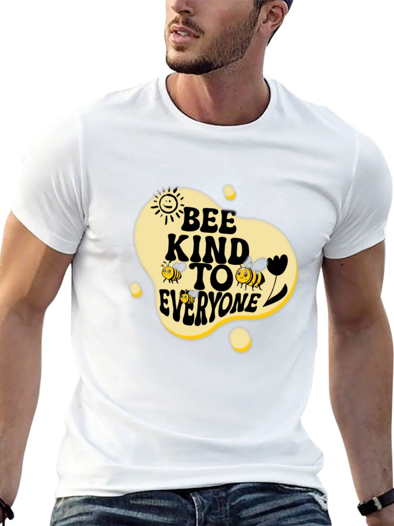 Bee Kind To Everyone Black Graphic Tee