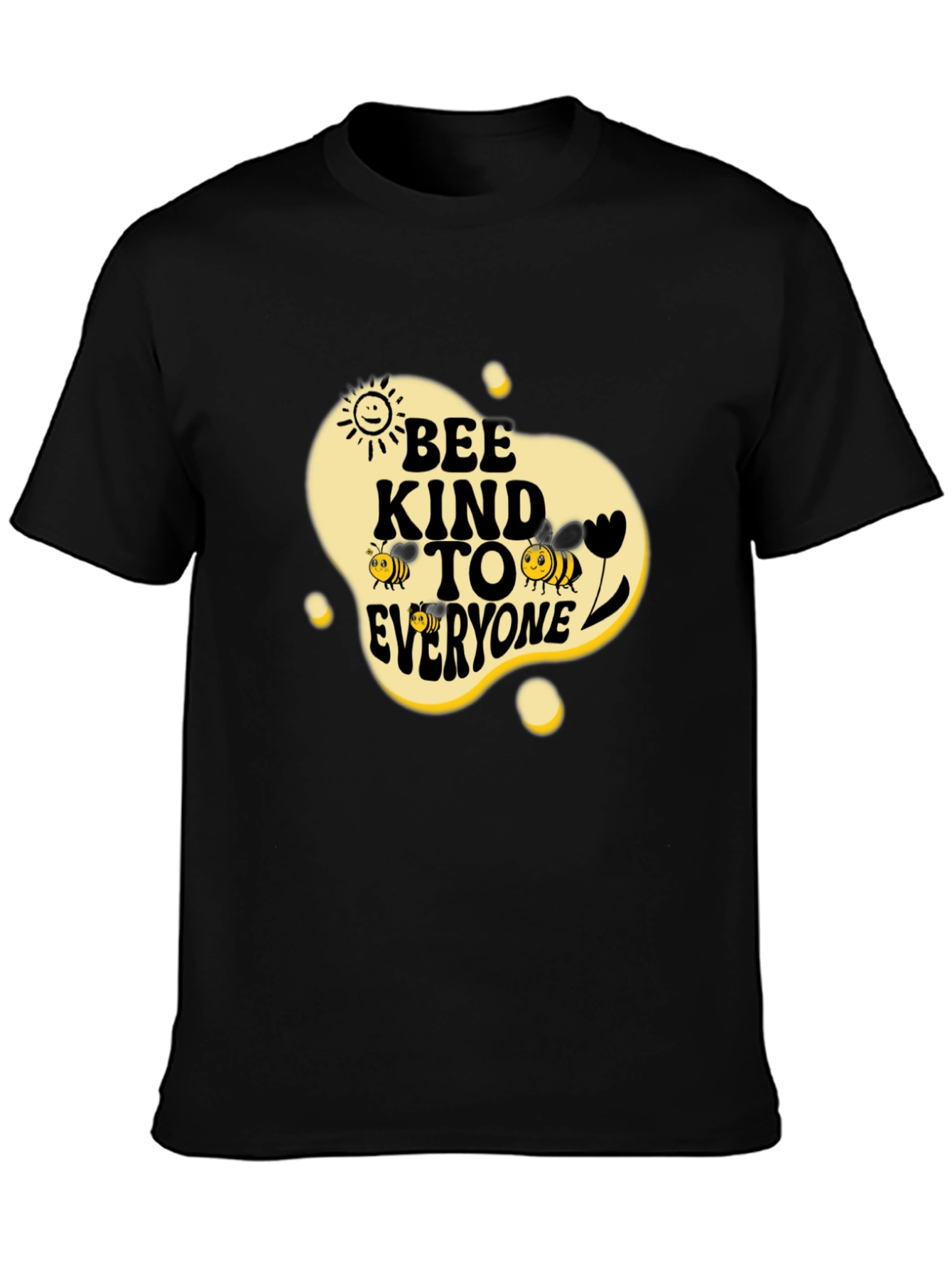 Bee Kind To Everyone Black Graphic Tee