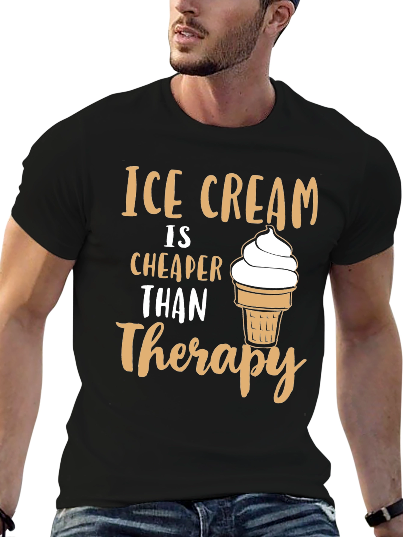 Ice Cream Therapy T-Shirt - Funny Graphic Tee