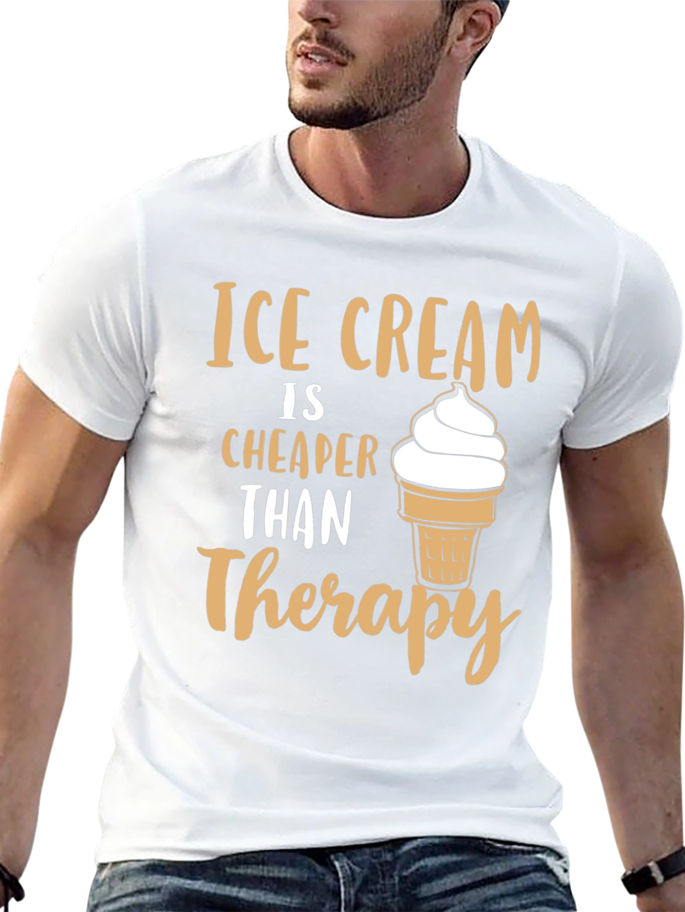Ice Cream Therapy T-Shirt - Funny Graphic Tee