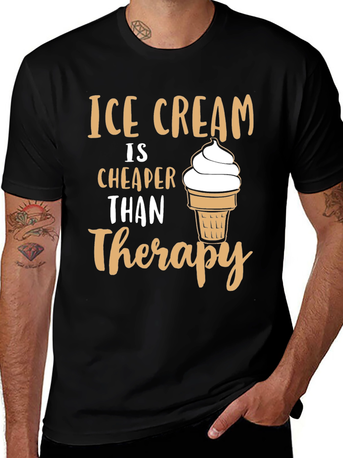 Ice Cream Therapy T-Shirt - Funny Graphic Tee