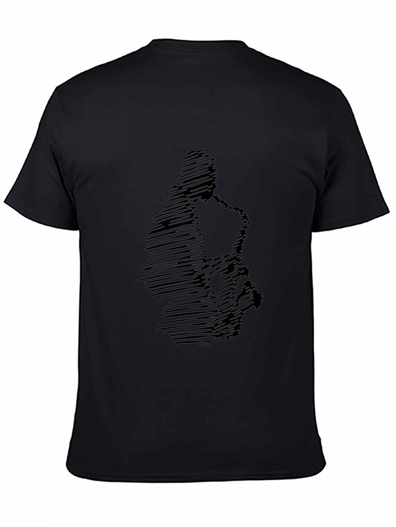 Saxophone Scribble Graphic Black T-Shirt