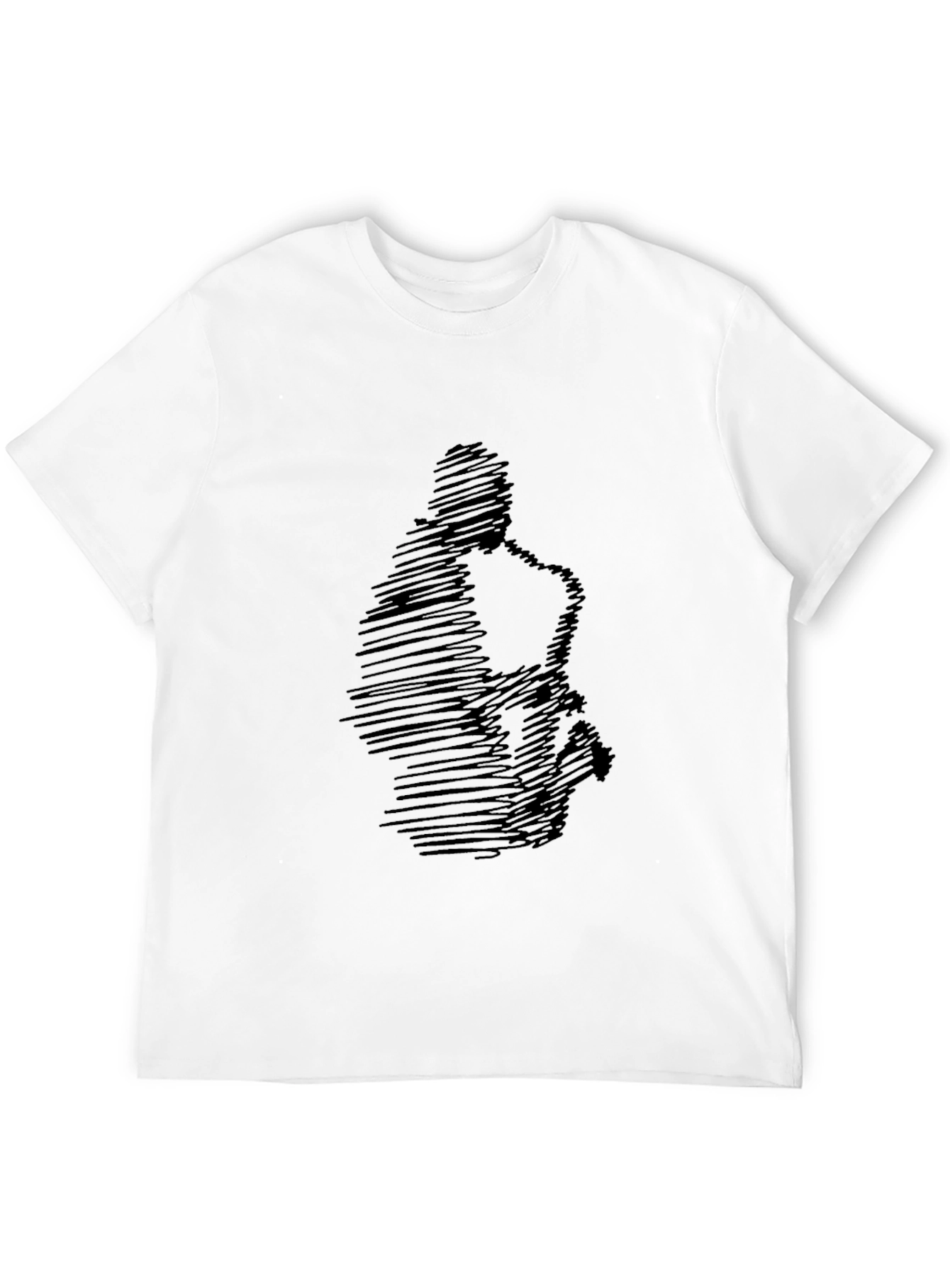 Saxophone Scribble Graphic Black T-Shirt