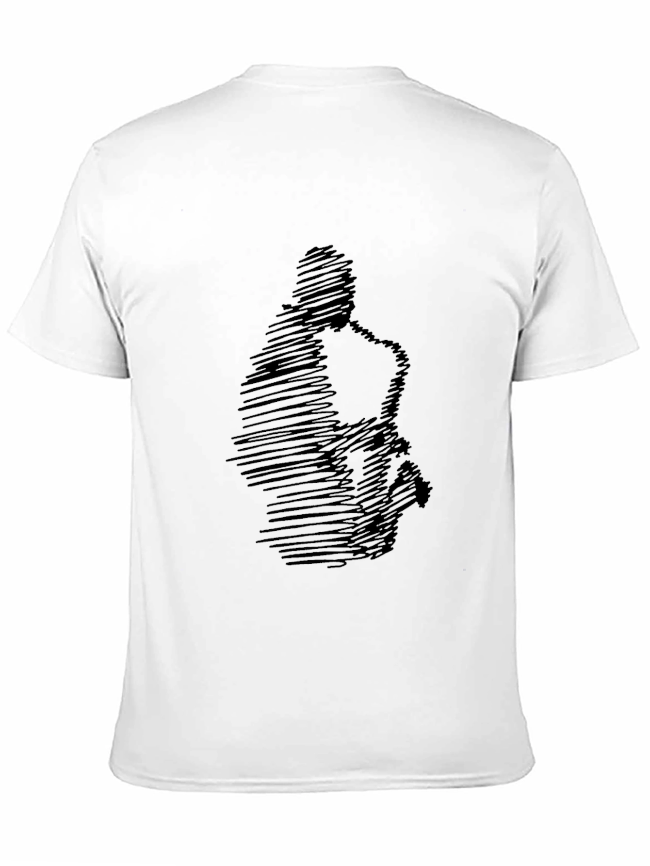 Saxophone Scribble Graphic Black T-Shirt