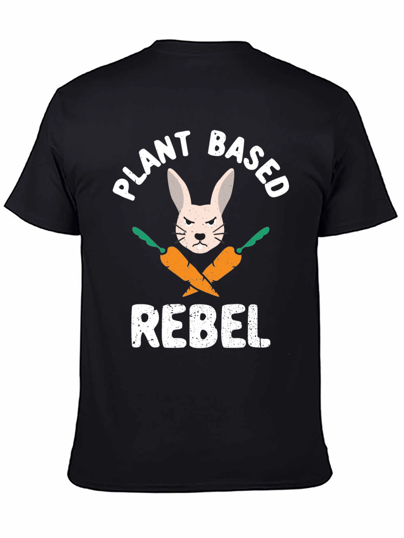 Plant Based Rebel T-Shirt - Vegan Bunny Carrot Tee