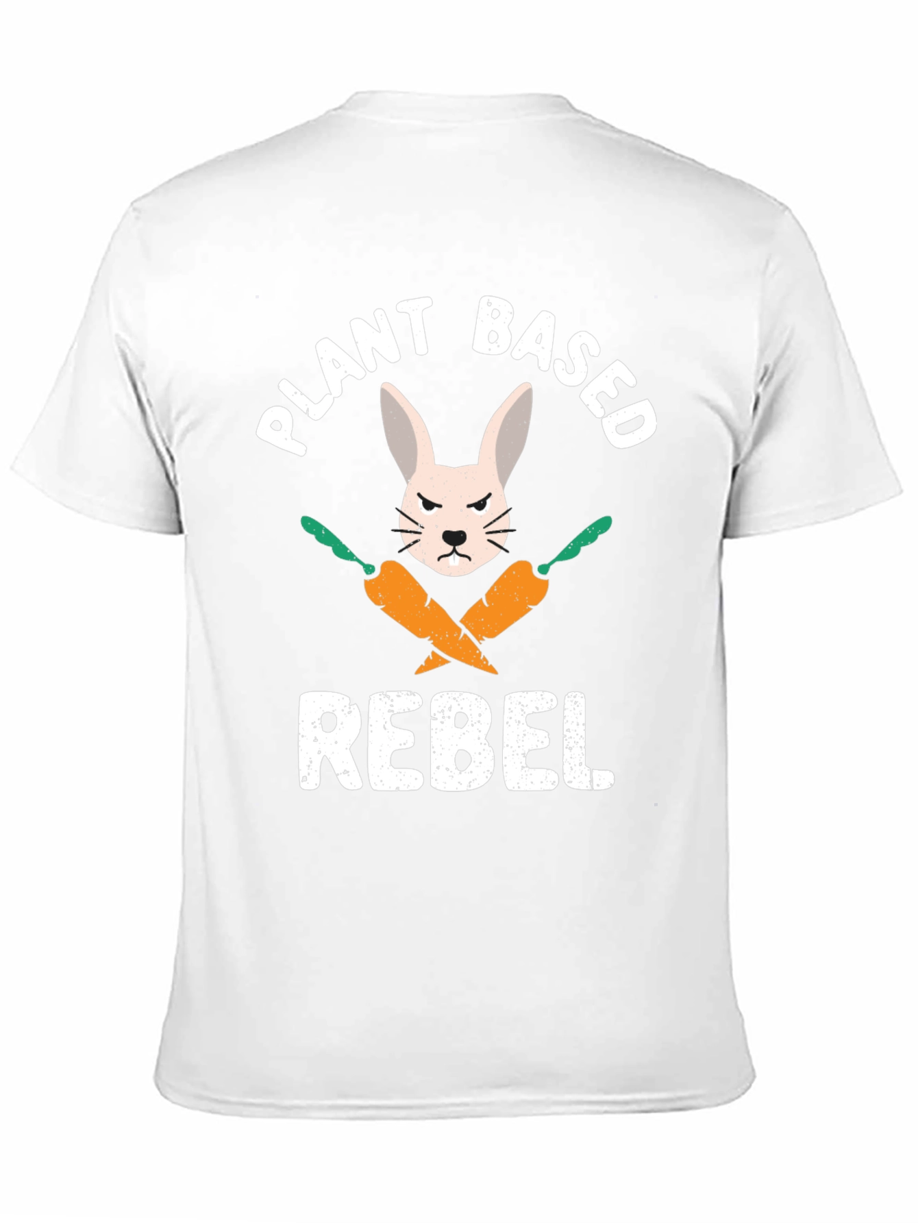 Plant Based Rebel T-Shirt - Vegan Bunny Carrot Tee