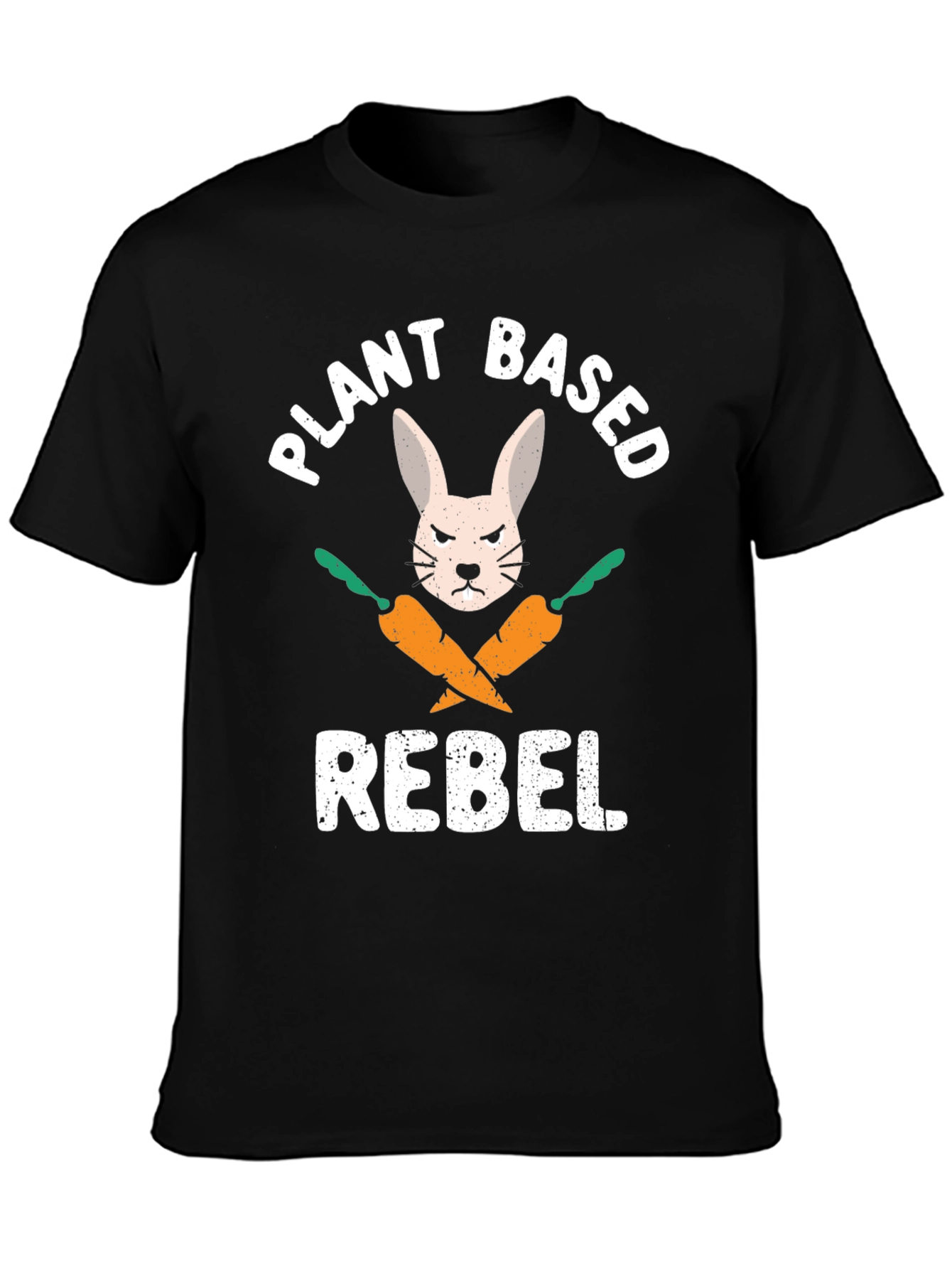 Plant Based Rebel T-Shirt - Vegan Bunny Carrot Tee