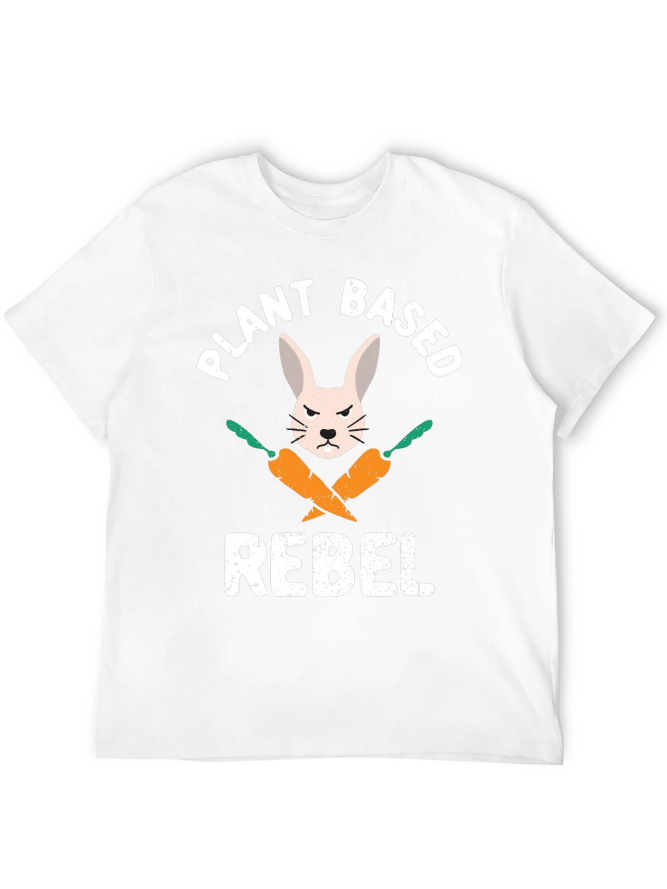 Plant Based Rebel T-Shirt - Vegan Bunny Carrot Tee