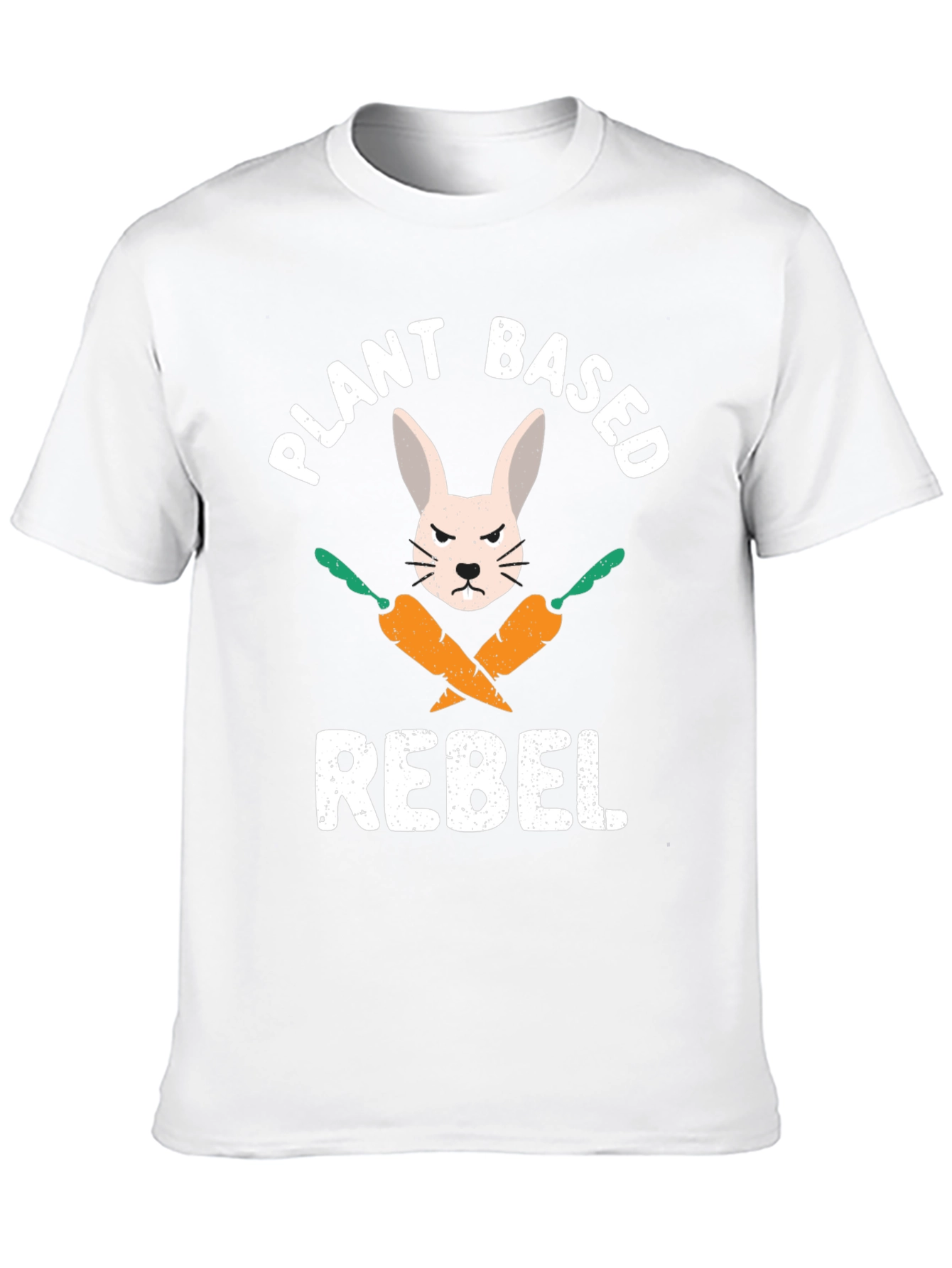 Plant Based Rebel T-Shirt - Vegan Bunny Carrot Tee