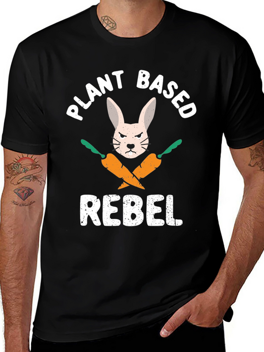 Plant Based Rebel T-Shirt - Vegan Bunny Carrot Tee