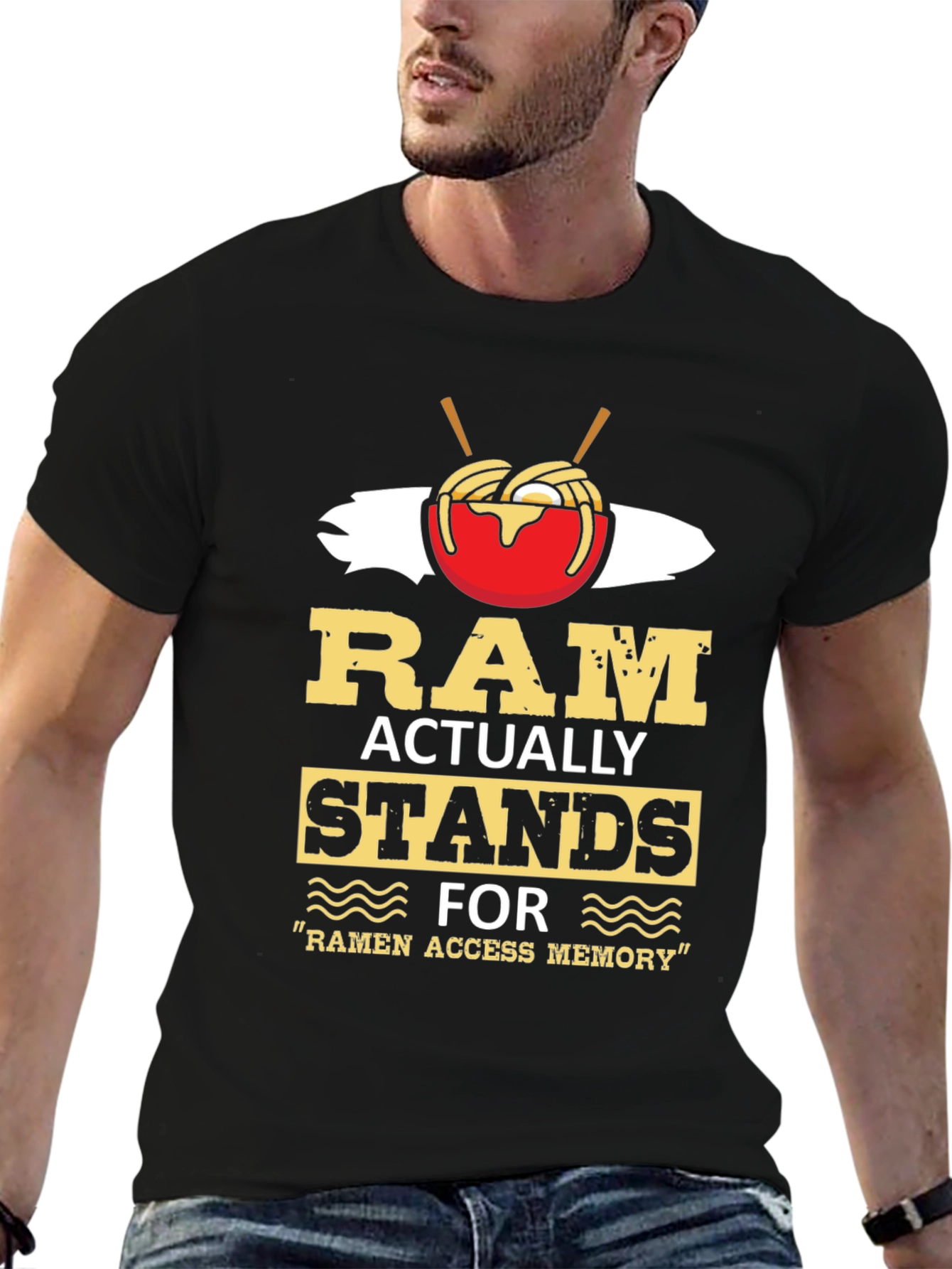 Ramen Access Memory Black Graphic Tee