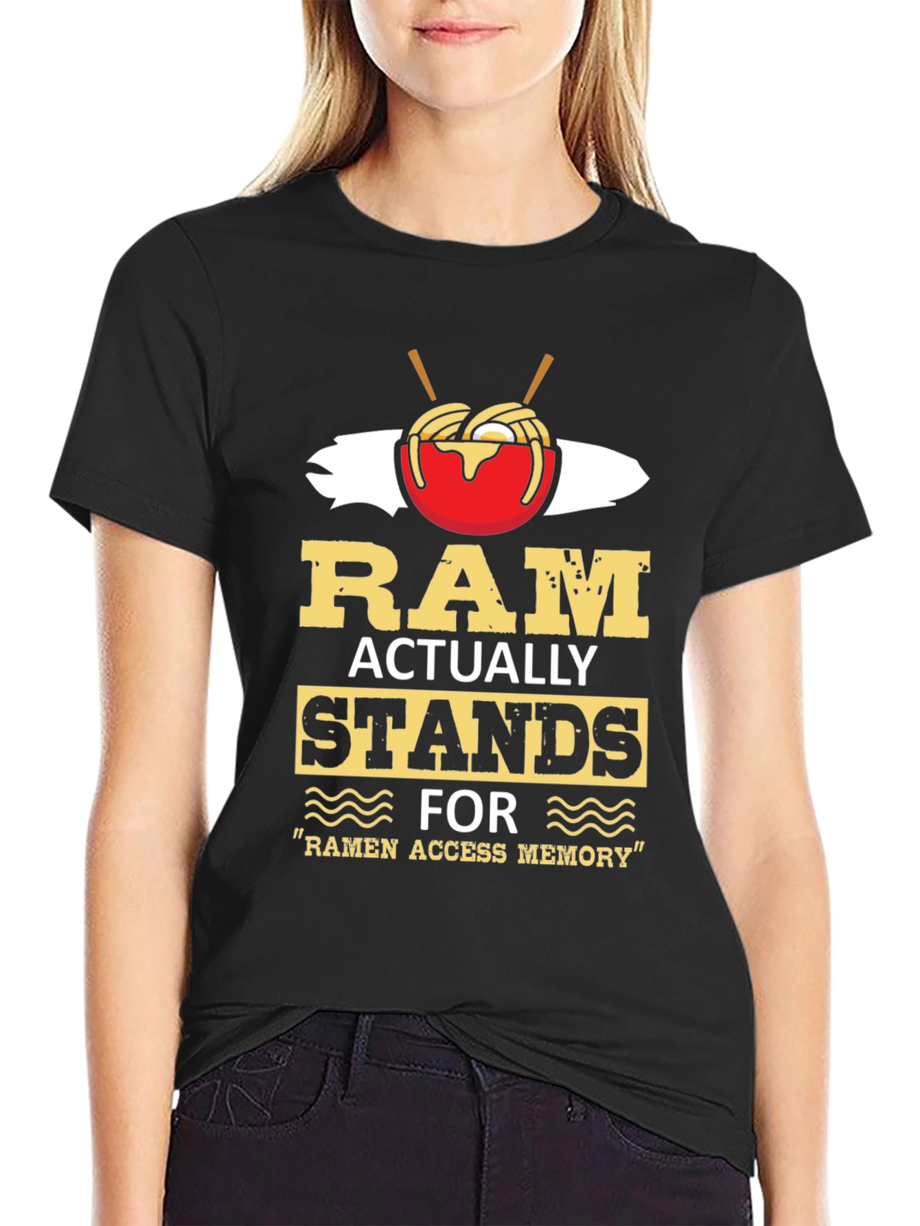Ramen Access Memory Black Graphic Tee