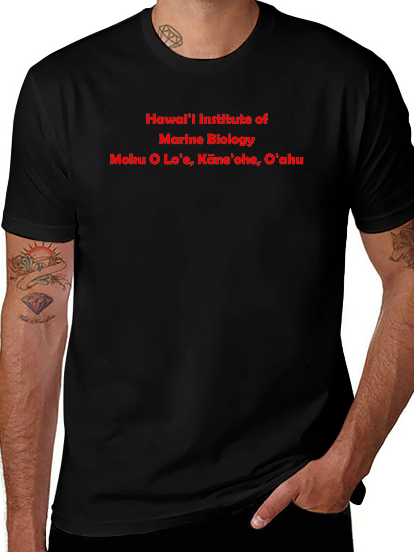 Hawaii Marine Biology Institute Black T-Shirt