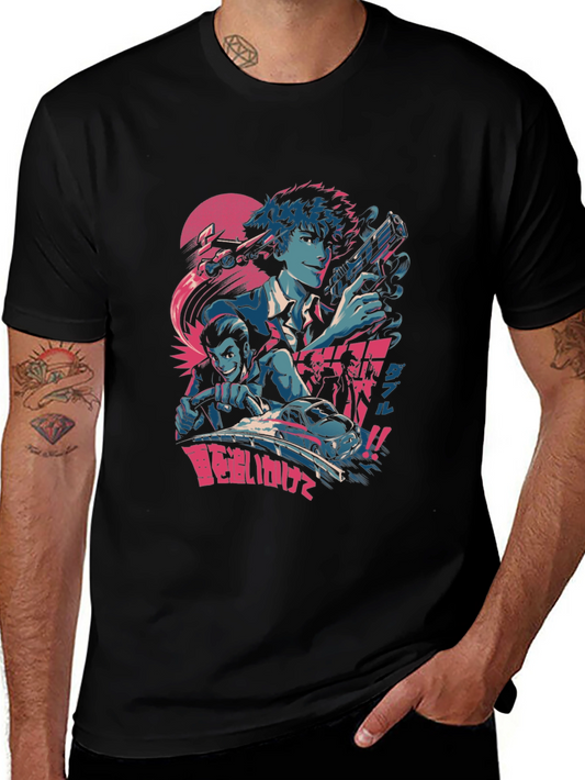 Anime Graphic T-Shirt - Retro Style