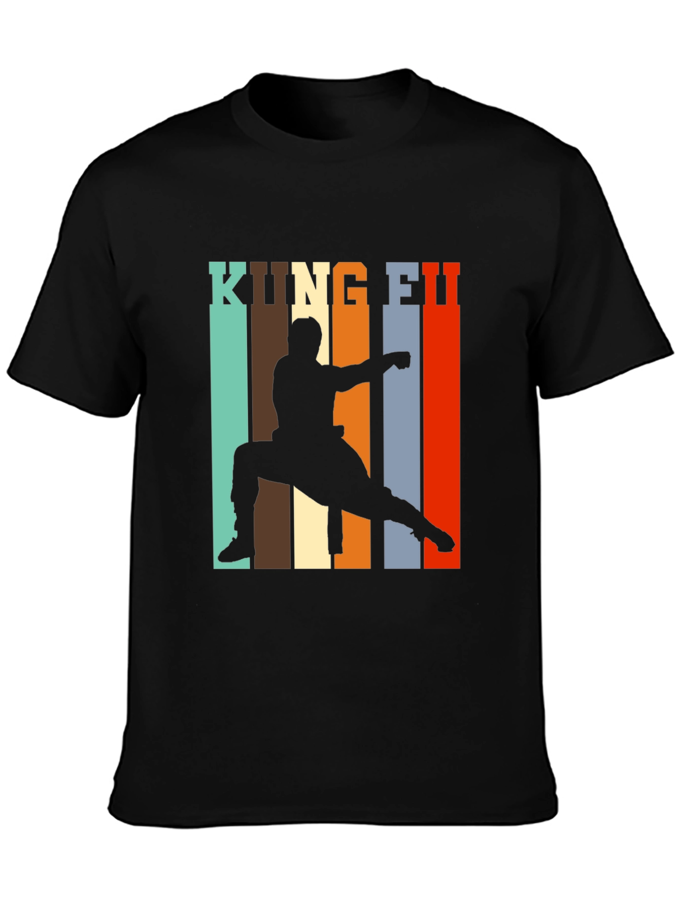 Kung Fu Silhouette Graphic Print Tee