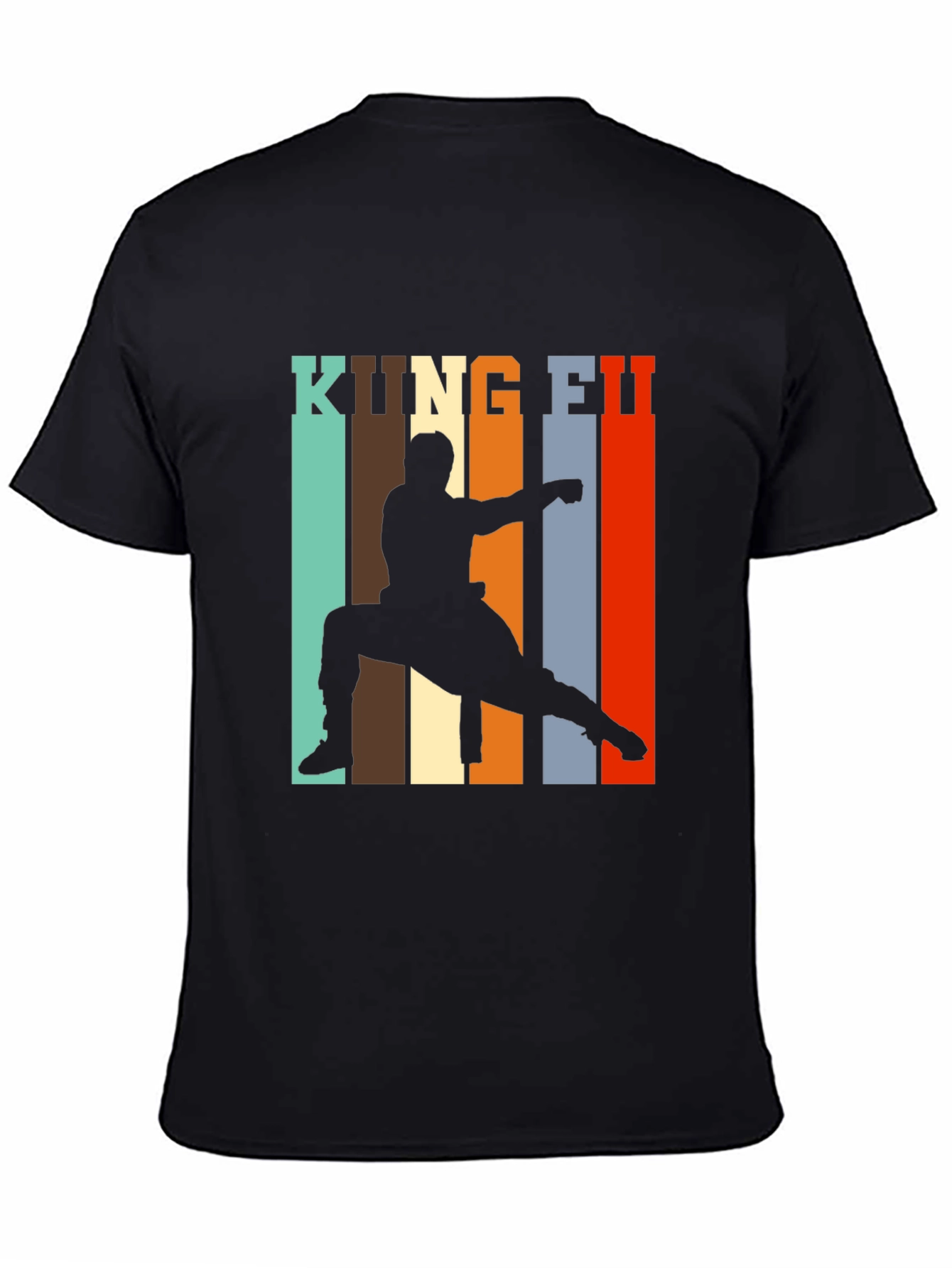 Kung Fu Silhouette Graphic Print Tee