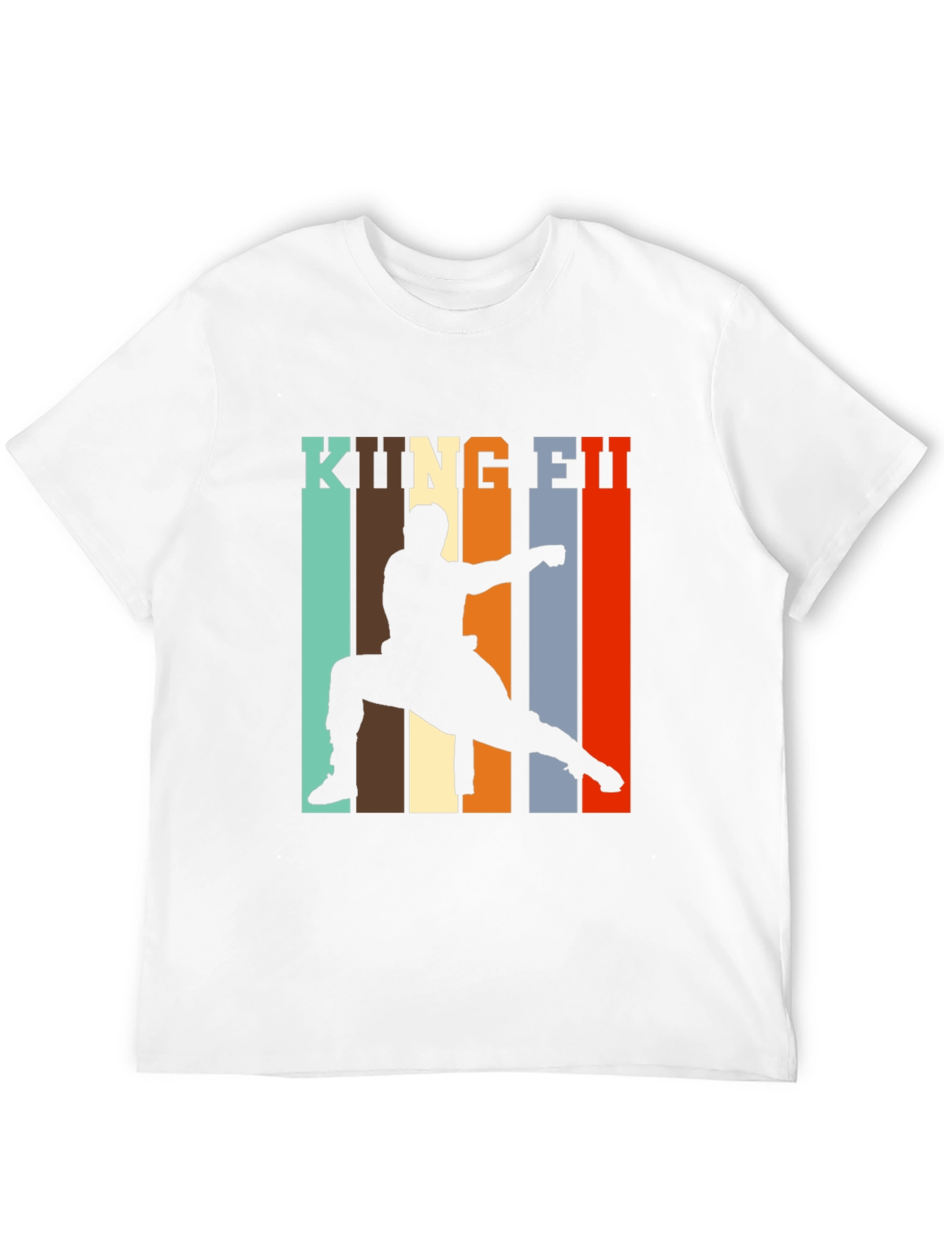 Kung Fu Silhouette Graphic Print Tee