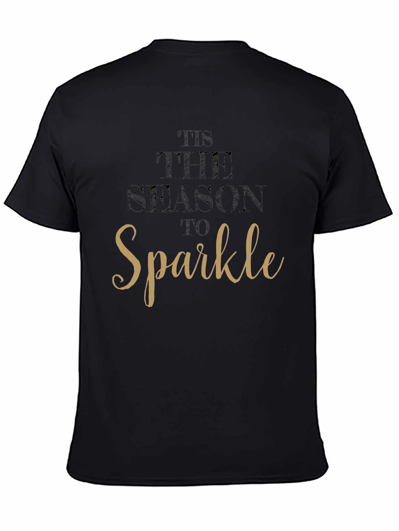 Tis the Season to Sparkle Black Graphic Tee