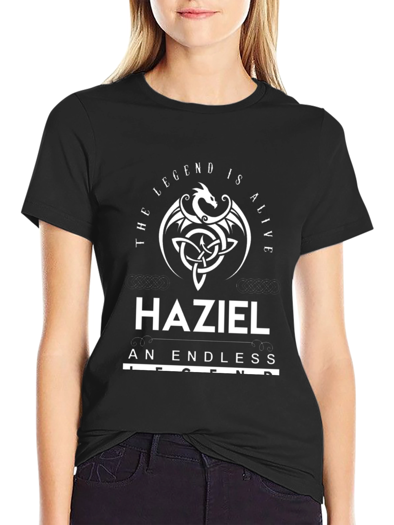 Haziel The Legend T-Shirt - Dragon Celtic Knot Design