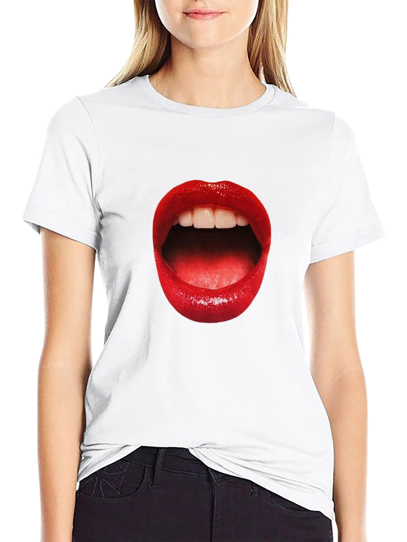 Open Mouth Graphic Tee - Bold Statement Shirt