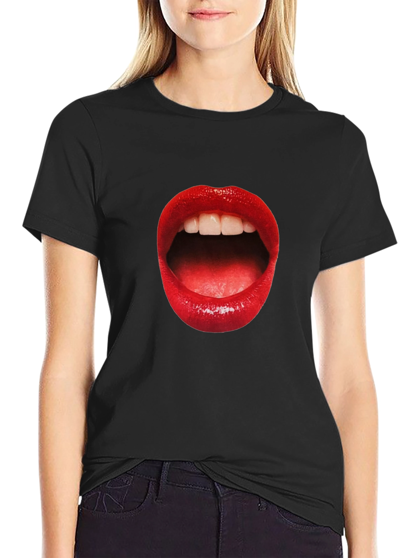 Open Mouth Graphic Tee - Bold Statement Shirt