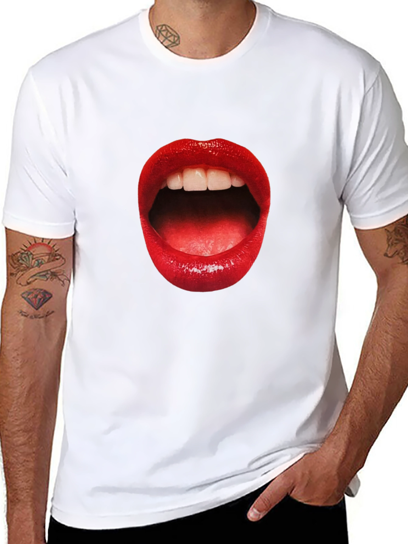 Open Mouth Graphic Tee - Bold Statement Shirt