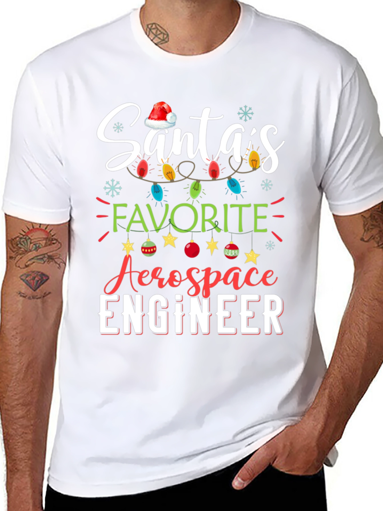 Santas Favorite Aerospace Engineer Christmas T-Shirt
