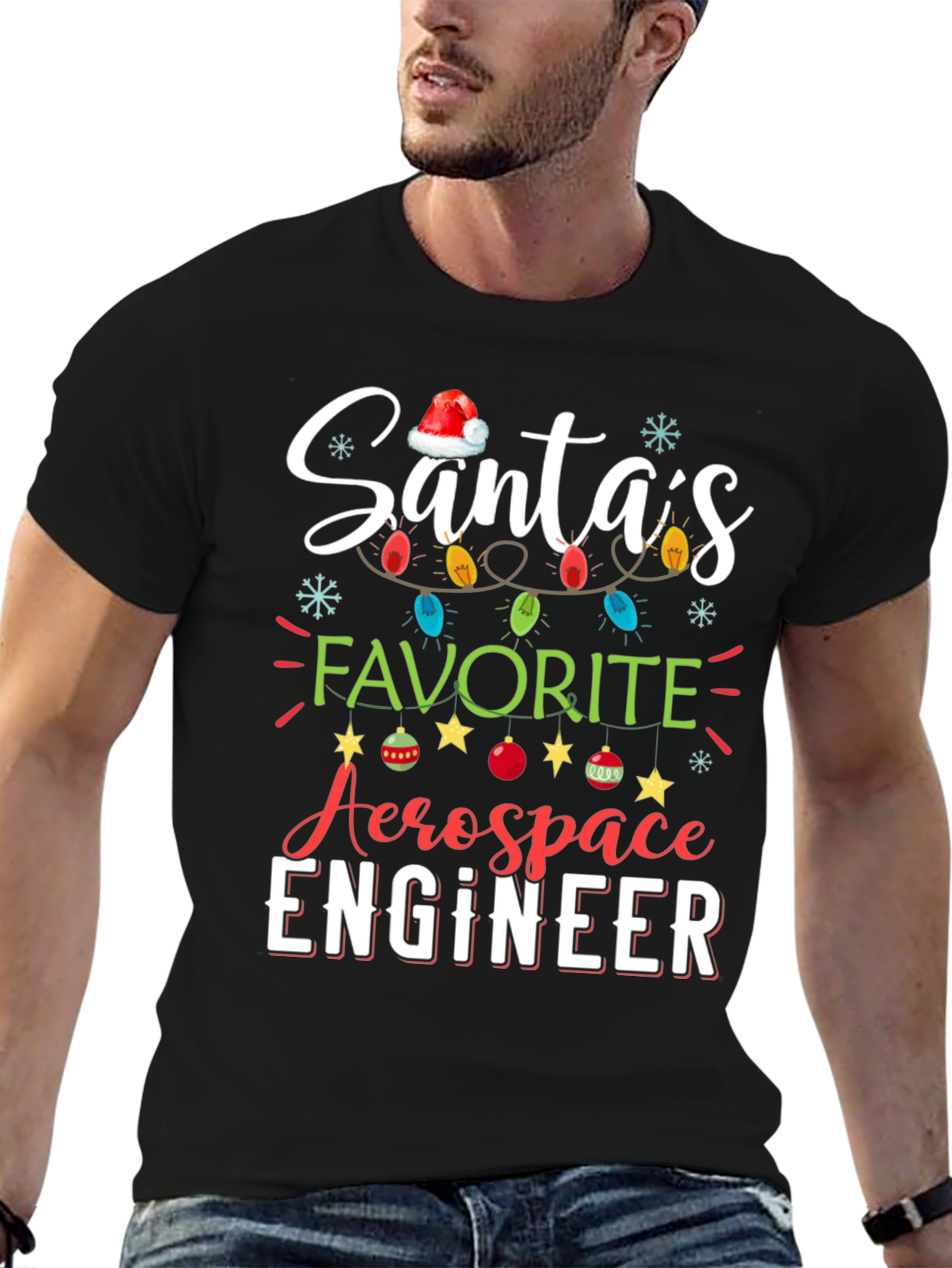Santas Favorite Aerospace Engineer Christmas T-Shirt