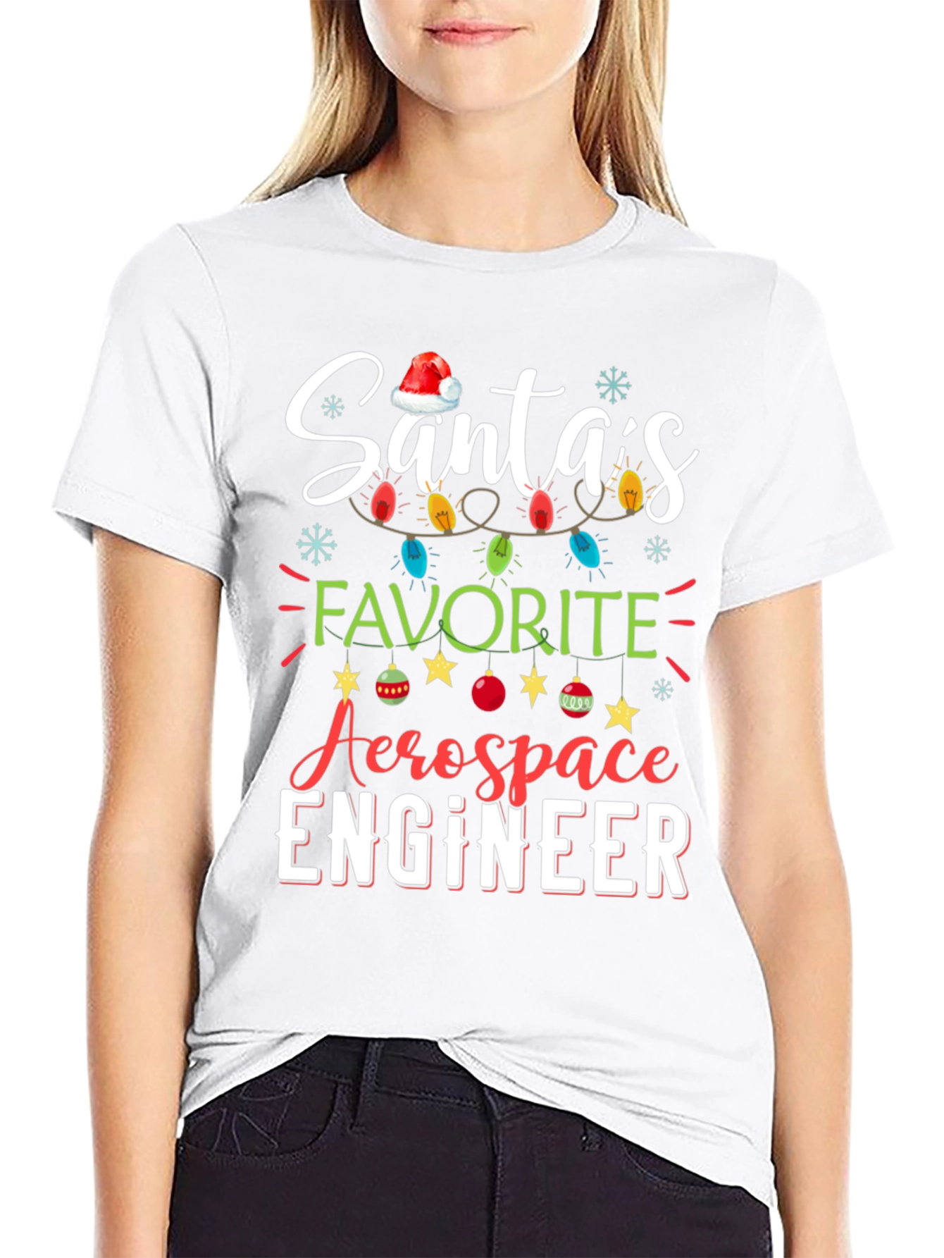 Santas Favorite Aerospace Engineer Christmas T-Shirt