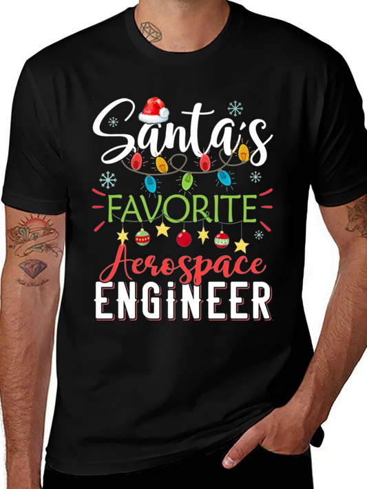Santas Favorite Aerospace Engineer Christmas T-Shirt