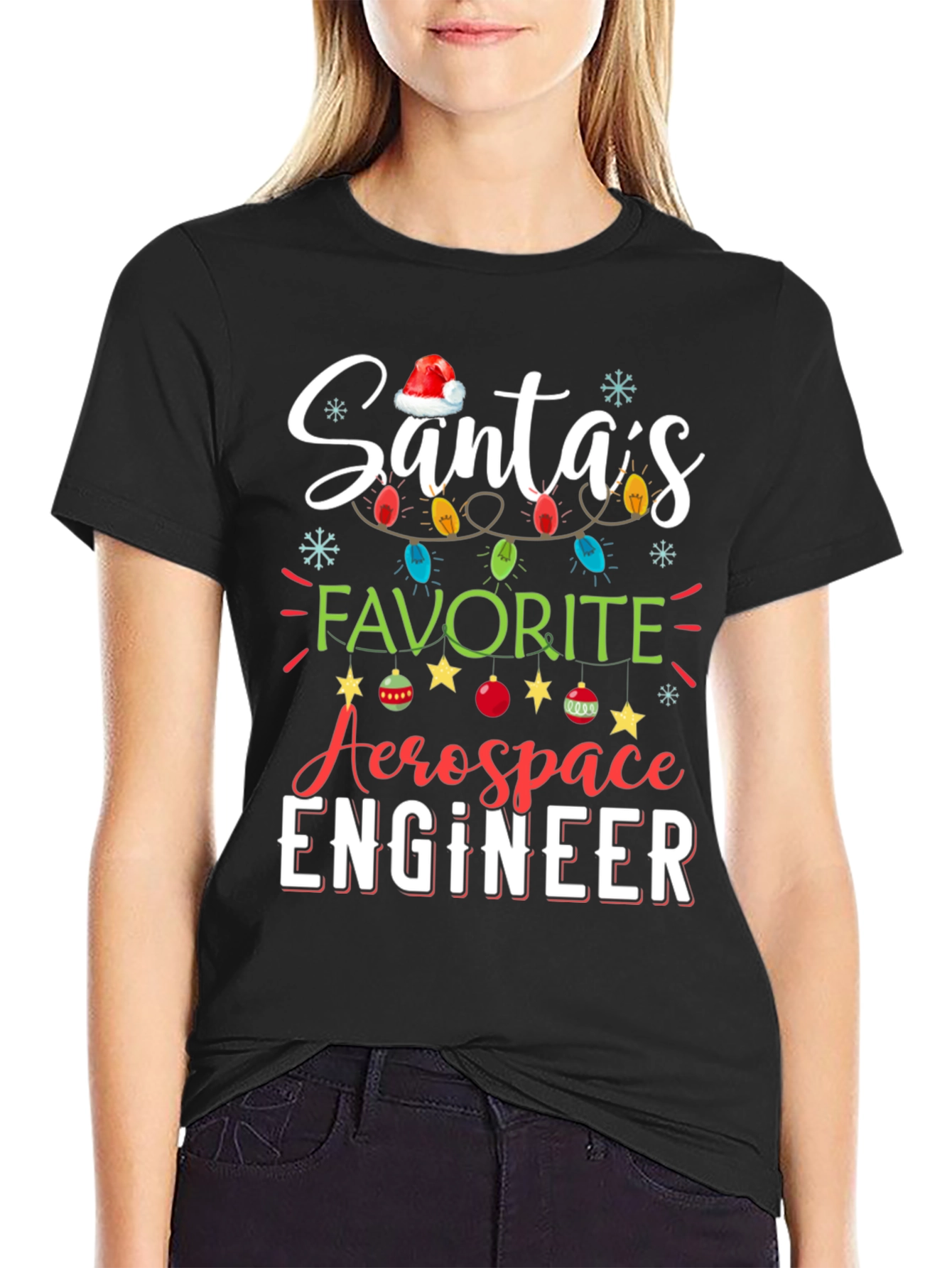Santas Favorite Aerospace Engineer Christmas T-Shirt