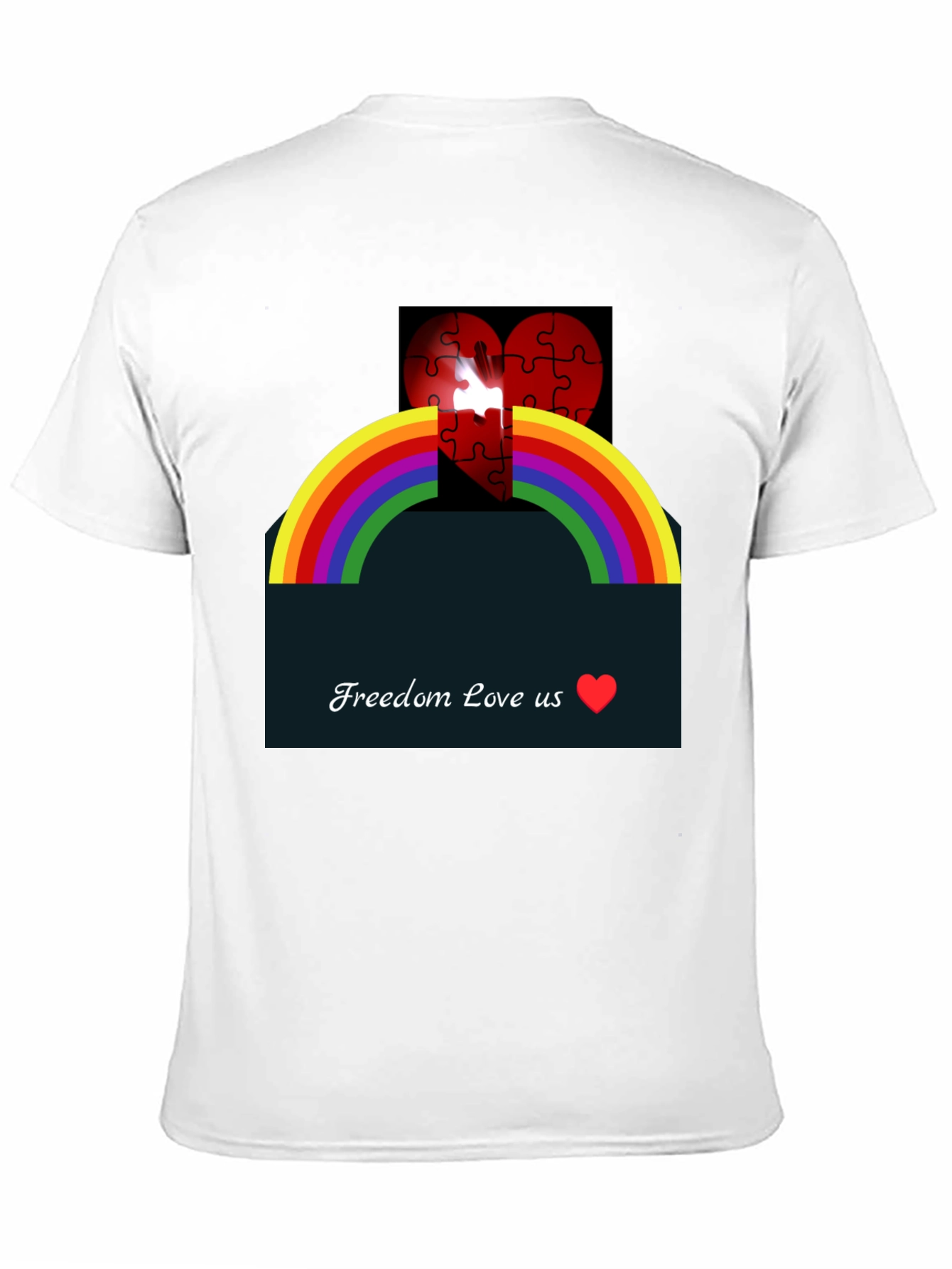 Rainbow Love Heart Graphic Tee