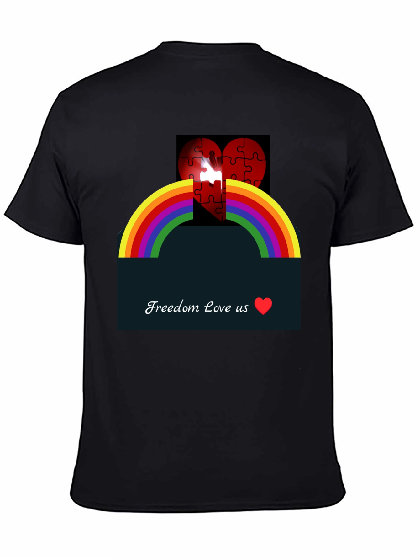 Rainbow Love Heart Graphic Tee