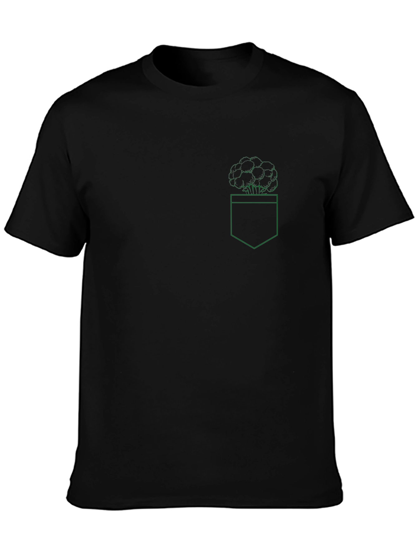 Brainy Broccoli Pocket Tee - Quirky Graphic T-Shirt