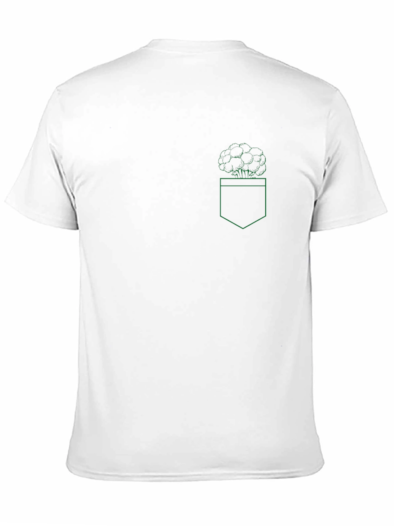 Brainy Broccoli Pocket Tee - Quirky Graphic T-Shirt
