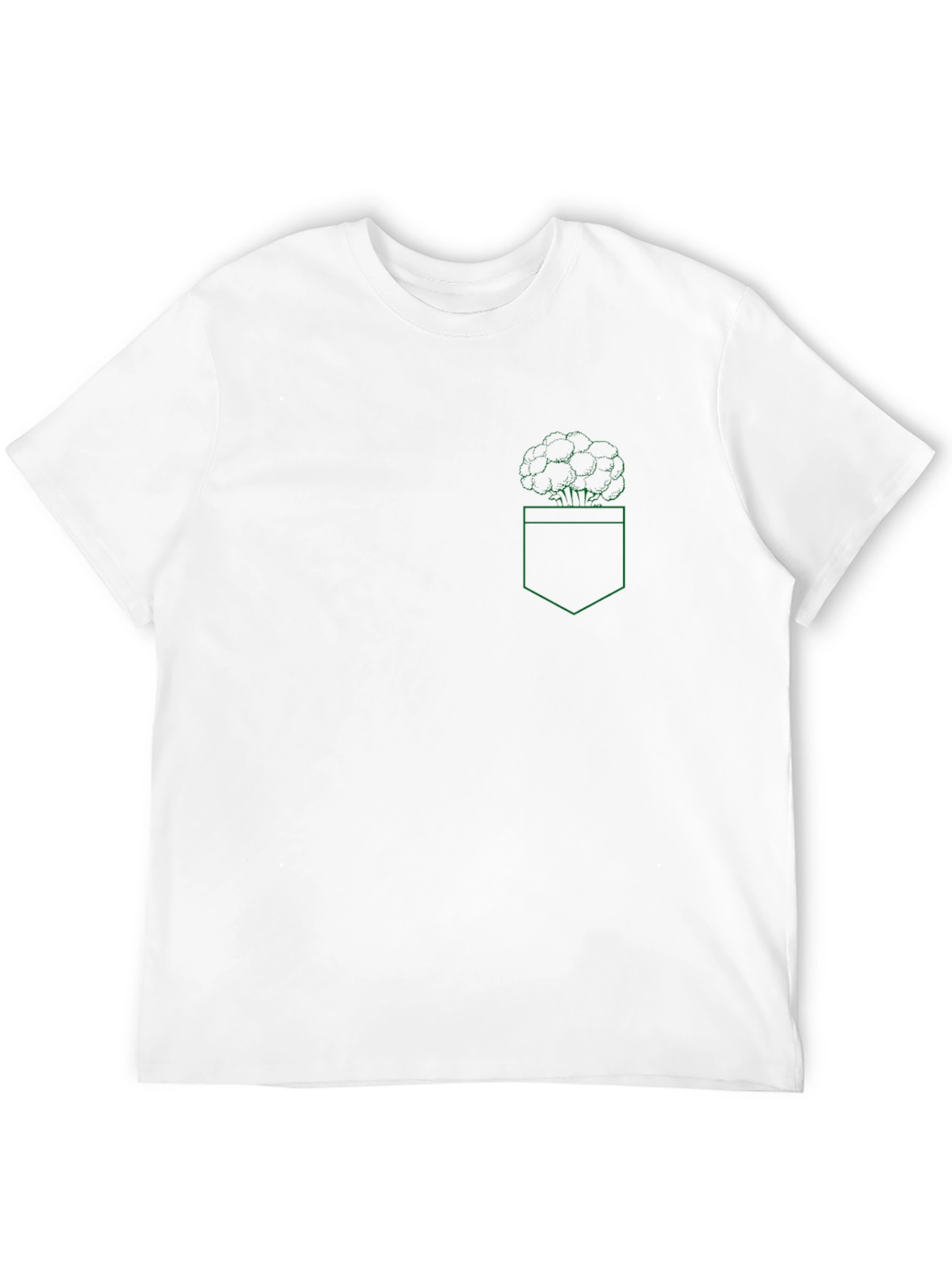 Brainy Broccoli Pocket Tee - Quirky Graphic T-Shirt