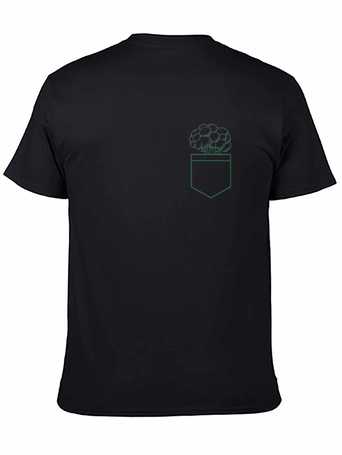 Brainy Broccoli Pocket Tee - Quirky Graphic T-Shirt